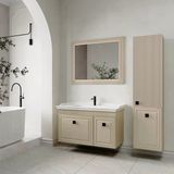 Denko Hana 100 Cm (Sahra) Banyo Dolabı Takımı Ve Boy Dolabı