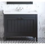 Denko Helena 100 cm Füme Alt Modül ve Lavabo Banyo Dolabı