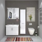 Denko Lotus 80 Cm Beyaz Banyo Dolabı Takımı