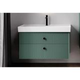 Denko Marsilya 100 Cm (Beyoğlu Yeşil) Banyo Dolabı (Alt Modül Lavabo)