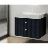 Denko Marsilya 80 Cm (Mat Lacivert) Banyo Dolabı (Alt Modül Lavabo)