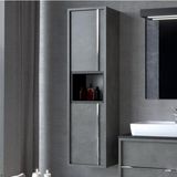 Denko Matia 35 cm Mdf Retro Gümüş Banyo Boy Dolabı