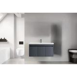 Denko Milano 100 Cm Antrasit Banyo Dolabı (Alt Modül Lavabo)