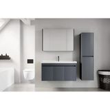 Denko Milano 100 Cm Mdf Antrasit Banyo Dolabı Takımı Ve Boy Dolabı