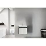 Denko Milano 60 Cm (Antrasit Beyaz) Banyo Dolabı (Alt Modül Lavabo)