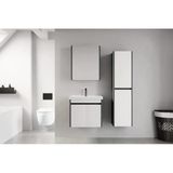 Denko Milano 60 Cm Mdf Antrasit Beyaz Banyo Dolabı Takımı Ve Boy Dolabı