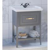 Denko Öykü 65 Cm (Antrasit) Banyo Dolabı (Alt Modül Lavabo)