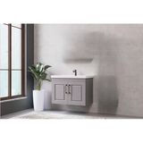 Denko Royal 80 Cm Kül Gri Banyo Dolabı (Alt Modül Lavabo)