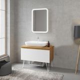 Denko Taylan 85 cm Mdf Beyaz Banyo Dolabı Takımı