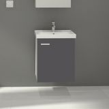 Denko Terra 50 cm Mdf Antrasit Gri Banyo Dolabı Alt Modül Lavabo