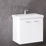 Denko Terra 60 cm Mdf Beyaz Banyo Dolabı Alt Modül ve Lavabo