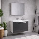 Denko Terra 80 Cm Antrasit Banyo Dolabı Takımı