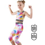 Denokids Batik Kız Çocuk Crop Top Spor Tayt Takım - 11 Yaş - Pembe