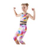 Denokids Batik Kız Çocuk Crop Top Spor Tayt Takım