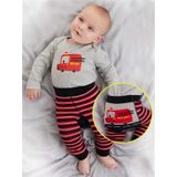 Denokids Cff-22S1-171 Erkek Bebek İtfaiye Body Tayt Pantolon Takım