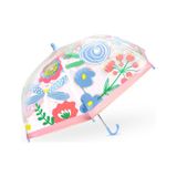 Denokids Çiçek Desenli Kız Çocuk Şeffaf Şemsiye Renkli