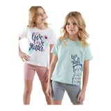 Denokids Çiçekler Kız Çocuk 2'li Pijama Takım