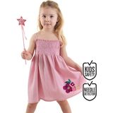 Denokids Çiçekli Gülkurusu Kız Bebek Çocuk Müslin Elbise - Pembe - 1 - 1,5 Yaş