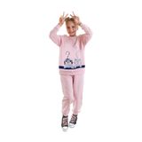 Denokids Çizgili Dostlar Kız Çocuk Pembe Eşofman Takım