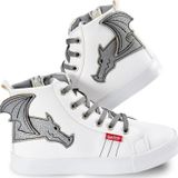 Denokids Ejderha Erkek Çocuk Beyaz Sneakers Spor Ayakkabı