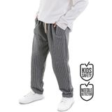 Denokids Erkek Çocuk Çizgili Gri Beli Lastikli Pantolon 4-10 Yaş - 4 Yaş