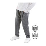 Denokids Erkek Çocuk Çizgili Gri Beli Lastikli Pantolon 4-10 Yaş