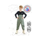 Denokids Erkek Çocuk İnşaat Araçları Desenli Haki Su Geçirmez Ayarlanabilir Askılı Yağmur Tulumu 3-8 Yaş cok-renkli