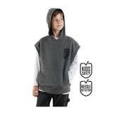 Denokids Erkek Çocuk Kapüşonlu Kolsuz Gri Sweatshirt