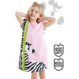 Denokids Fırfırlı Zebra Kız Çocuk Pembe Yazlık Elbise - 2 Yaş