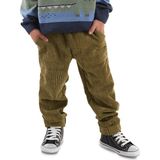 Denokids Fitilli Kadife Haki Erkek Çocuk Pantolon - 6 Yaş