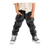 Denokids Fitilli Kadife Siyah Erkek Çocuk Pantolon