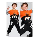 Denokids Gırgır Çizgili Erkek Çocuk Eşofman Takım - Pamuklu Kışlık 2-8 Yaş