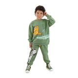 Denokids Hayvanlar Erkek Çocuk Haki Eşofman Takım