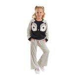 Denokids İkiz Ceylan Kız Çocuk Kadife Eşofman Takım