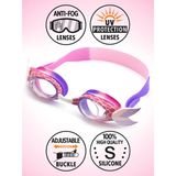 Denokids Kız Çocuk Deniz Gözlüğü Pembe Anti-Fog Mermaid PVC Malzeme ile Eğlenceli Tasarım