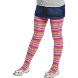 Denokids Kız Çocuk Fuşya Renkli Çizgili Külotlu Çorap - 5-6 Yaş - Pembe