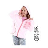 Denokids Kız Çocuk Mont Kalp Cepli Pembe Peluş Mont