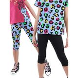 Denokids Kız Çocuk Siyah Leopar 2'li Tayt - 7 Yaş