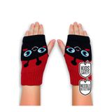 Denokids Kız Çocuk Uğurböceği Desenli Pamuklu Kırmızı Parmaksız Eldiven 2-8 Yaş