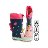 Denokids Kız Çocuk Unicorn Desenli Lacivert Su Geçirmez Yağmur Botu 26-34 Numara