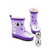 Denokids Kız Çocuk Yağmur Botu Su Geçirmez Lila Leopar Desenli (25-33 N)