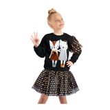 Denokids Kız Çocuk Yıldız Siyah Tüllü Tütü Etek