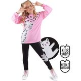 Denokids Leo Kız Çocuk Tayt T-Shirt Takım - 5 Yaş - Pembe