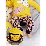 Denokids Leopar Kız Bebek Pembe Tayt-pantolon - Çok Renkli - 1,5 - 2 Yaş