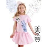 Denokids Muzip Kediler Kız Çocuk Elbise - 2 Yaş - Pembe