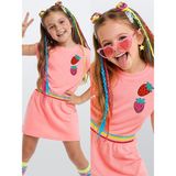 Denokids Pembe Çilek Kız Çocuk Havlu Elbise - 5 Yaş