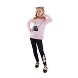 Denokids Puanlı Tavşan Kız Çocuk T-shirt Tayt Takım