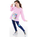 Denokids Rainbow Star Kız Çocuk T-shirt Tunik Tayt Takım