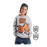 Denokids Roar Erkek Çocuk Gri Sweatshirt