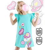 Denokids Sakızlı Unicorn Kız Çocuk Turkuaz Elbise - 2 Yaş - Yeşil